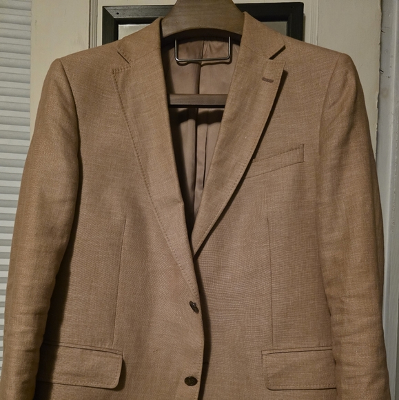 Charles Tyrwhitt Camel, Single-Breasted, Linen/Cotton Sport Coat - Picture 1 of 8